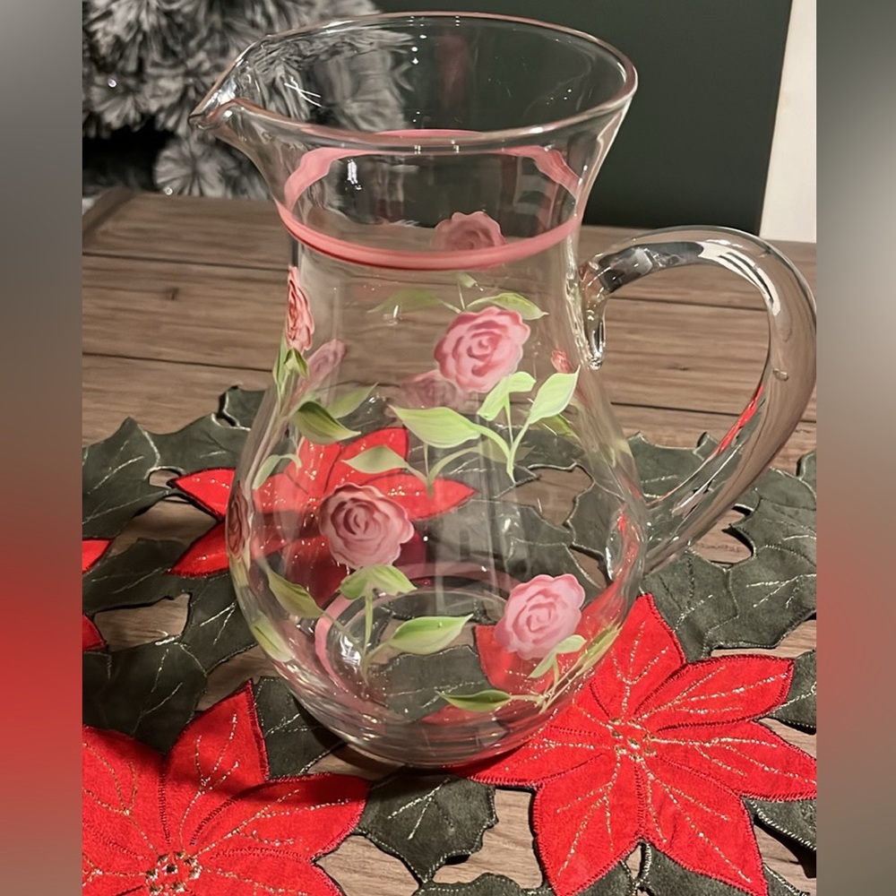 Beautiful hand painted pitcher